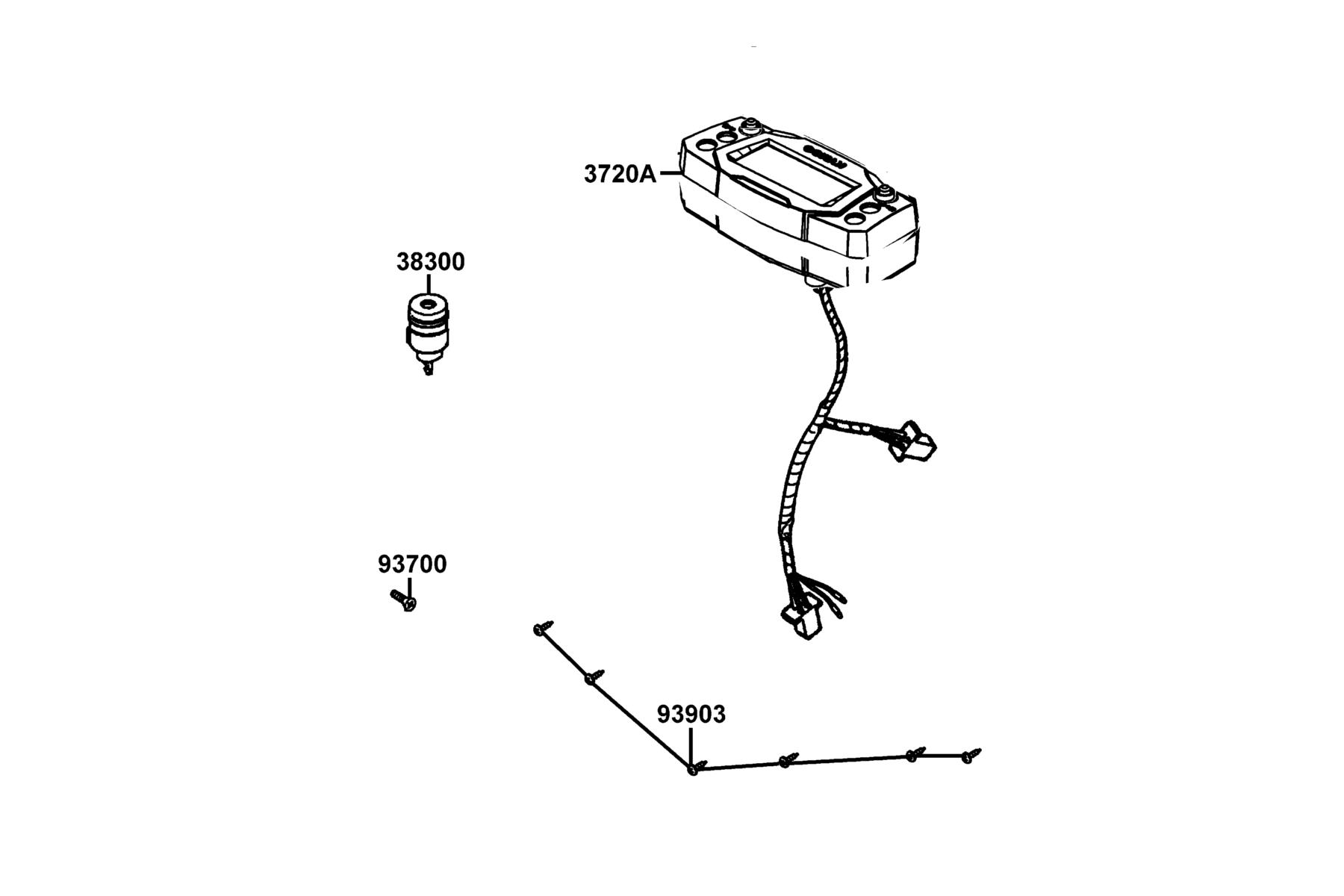 SUPER 8 50X (2020) Speedometer parts diagram